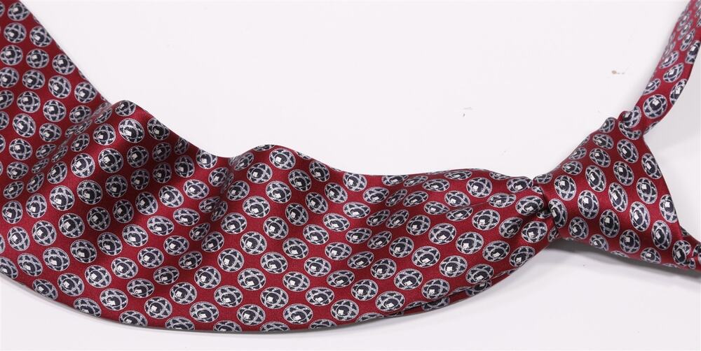 Stefano Ricci Luxury Collection Burgundy Black Print Silk Necktie Tie